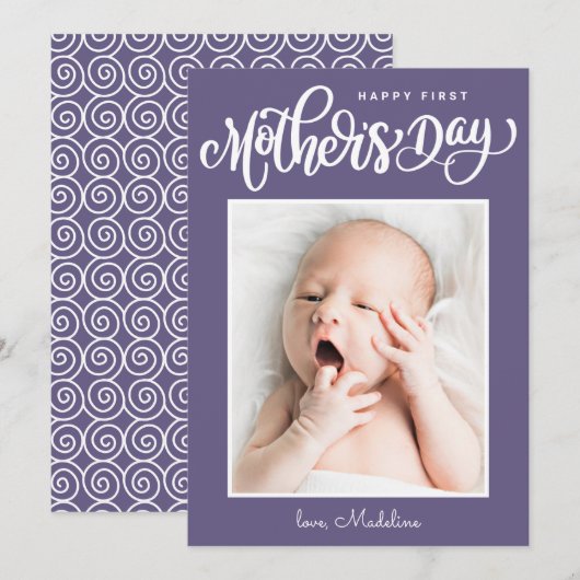 HAPPY MOEDERDAG First Moederdag Add Photo (Voorkant / Achterkant)