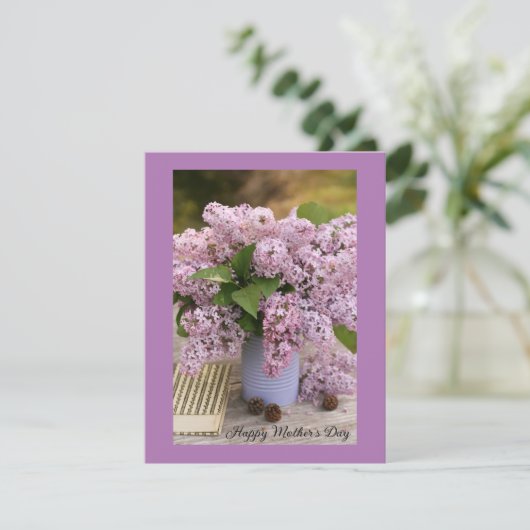 Happy Moederdag Flat Wenskaart (Staand voorkant)