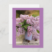 Happy Moederdag Flat Wenskaart (Voorkant / Achterkant)