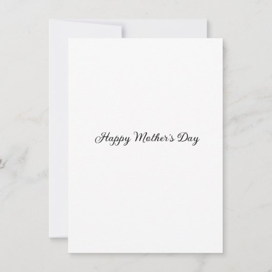 Happy Moederdag Flat Wenskaart Kaart (Achterkant)