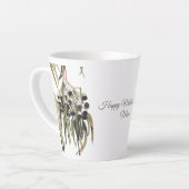 Happy Moederdag Flora Aquarel Klein Latte Mok (Linkerhoek)