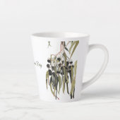 Happy Moederdag Flora Aquarel Klein Latte Mok (Rechts)