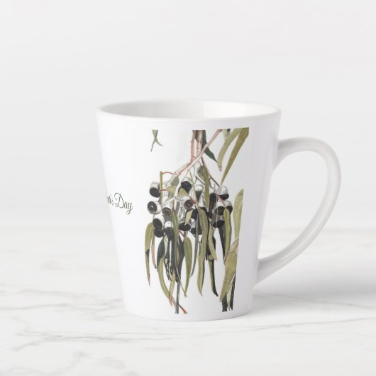 Happy Moederdag Flora Aquarel Klein Latte Mok (Rechts)