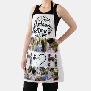 Happy Moederdag Floral Aangepaste Foto Schort