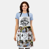 Happy Moederdag Floral Aangepaste Foto Schort (Gedragen)