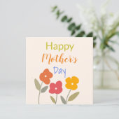 Happy Moederdag Floral Blooms Briefkaart (Staand voorkant)