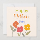 Happy Moederdag Floral Blooms Briefkaart (Voorkant)
