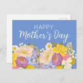 Happy Moederdag Floral Blooms Feestdagenkaart (Voorkant / Achterkant)