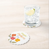 Happy Moederdag Floral Blooms Kartonnen Onderzetters (Insitu)