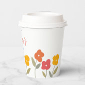 Happy Moederdag Floral Blooms Papieren Bekers (Achterkant)