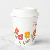 Happy Moederdag Floral Blooms Papieren Bekers (Voorkant)