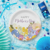 Happy Moederdag Floral Blooms Papieren Bordje (Feest)