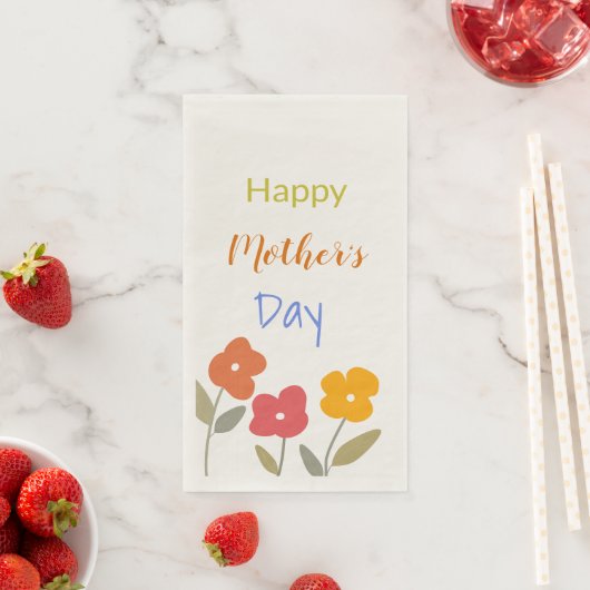 Happy Moederdag Floral Blooms Servet (Insitu)