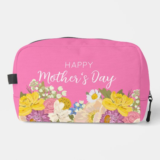 Happy Moederdag Floral Blooms Toilettasje (Voorkant)
