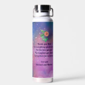 Happy Moederdag Floral Bokeh Waterfles (Achterkant)