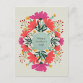Happy moederdag floral briefkaart (Voorkant)