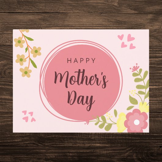 Happy Moederdag Floral Briefkaart