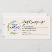 Happy Moederdag Floral Cadeaubon (Voorkant)