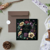 Happy Moederdag Floral Dark Custom Message Feestdagenkaart