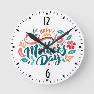 Happy Moederdag Floral Design-63754 Ronde Klok