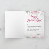 Happy Moederdag Floral Drip Waterverf Stijl Kaart (Binnen)