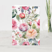 Happy Moederdag Floral Drip Waterverf Stijl Kaart (Achterkant)