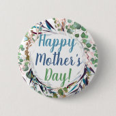 Happy Moederdag Floral Gift voor oma Ronde Button 5,7 Cm (Voorkant)