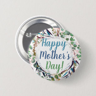 Happy Moederdag Floral Gift voor oma Ronde Button 5,7 Cm