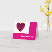 Happy Moederdag Floral hart Kaart (Gele Bloem)