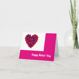 Happy Moederdag Floral hart Kaart