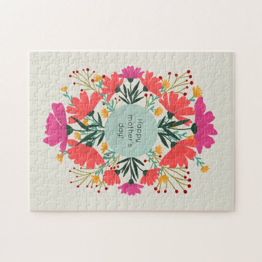 Happy moederdag floral legpuzzel (Horizontaal)