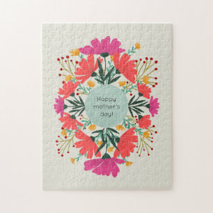 Happy moederdag floral legpuzzel