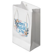 Happy Moederdag Floral Lijst | Gift Bag Klein Cadeauzakje (Voorkant Gekanteld)