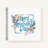 Happy Moederdag Floral Lijst | Laptop Notitieboek (Voorkant)