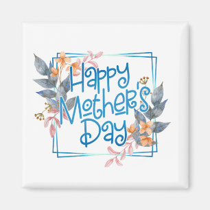 Happy Moederdag Floral Lijst   Magneet