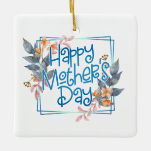 Happy Moederdag Floral Lijst   ORNAMENT
