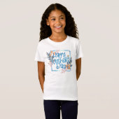 Happy Moederdag Floral Lijst | T-Shirt (Voorkant volledig)