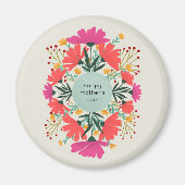 Happy moederdag floral magneet (Voorkant)