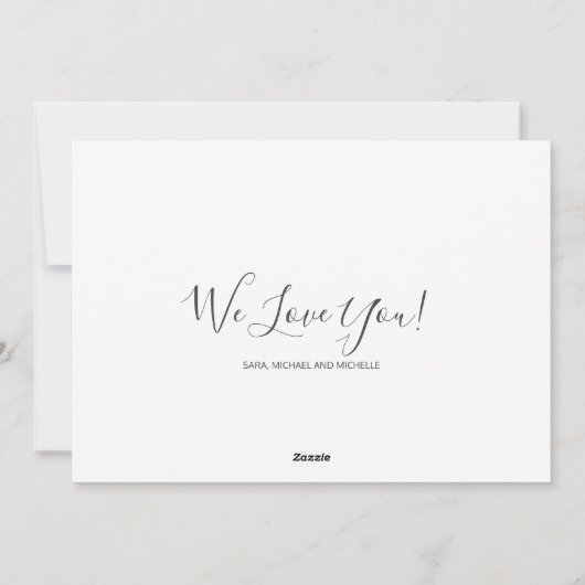 Happy Moederdag Floral Magnolia Gold Script Feestdagenkaart (Achterkant)