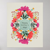 Happy moederdag floral poster (Voorkant)