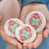 Happy moederdag floral ronde button 5,7 cm