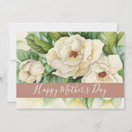 Happy Moederdag Floral Roos Gold Name Script Feestdagenkaart