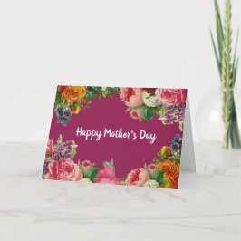 Happy Moederdag Floral Rose Boeket Kaart