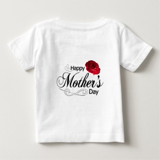 Happy Moederdag – Floral Tribute T-shirt (Achterkant)