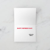 Happy Moederdag Floral Tulips mam Modern Cute Kaart (Binnen)