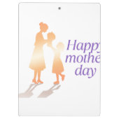 Happy Moederdag Floral Typography – Elegant Klembord (Achterkant)