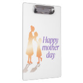Happy Moederdag Floral Typography – Elegant Klembord (Rechts)