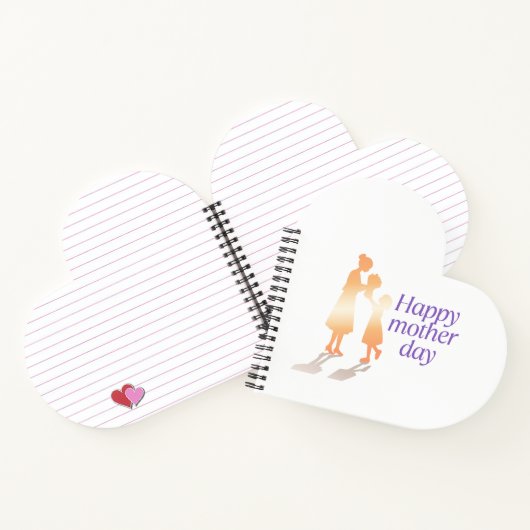 Happy Moederdag Floral Typography Notitieboek (Binnen)