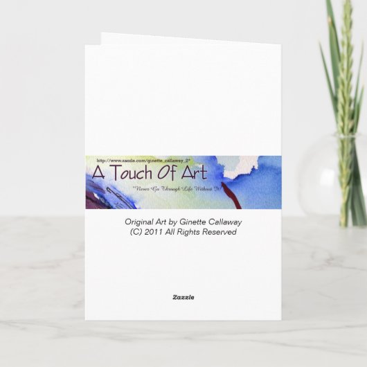 Happy Moederdag Floral Waterverf Card Kaart (Achterkant)