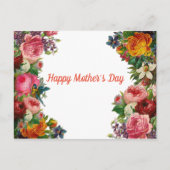 Happy Moederdag Flower Bouquet Briefkaart (Voorkant)
